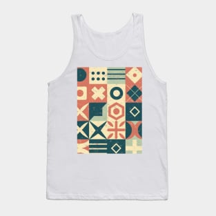 retro geometric design Tank Top